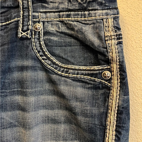 Rock Revival Dark Blue Denim with White Stitching - Picture 5 of 15
